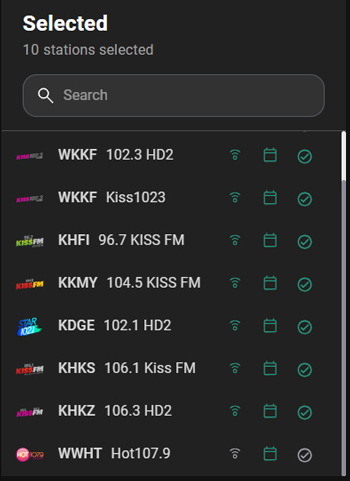 Selected Stations