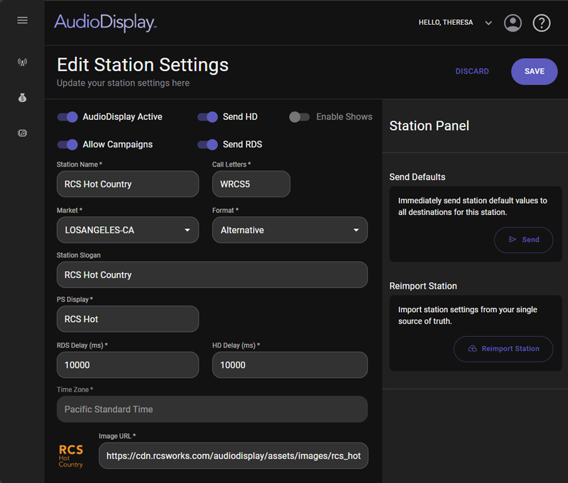 Station Settings